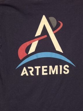 Artemis Logo Graphic Tee in Navy with Red & Blue Accents